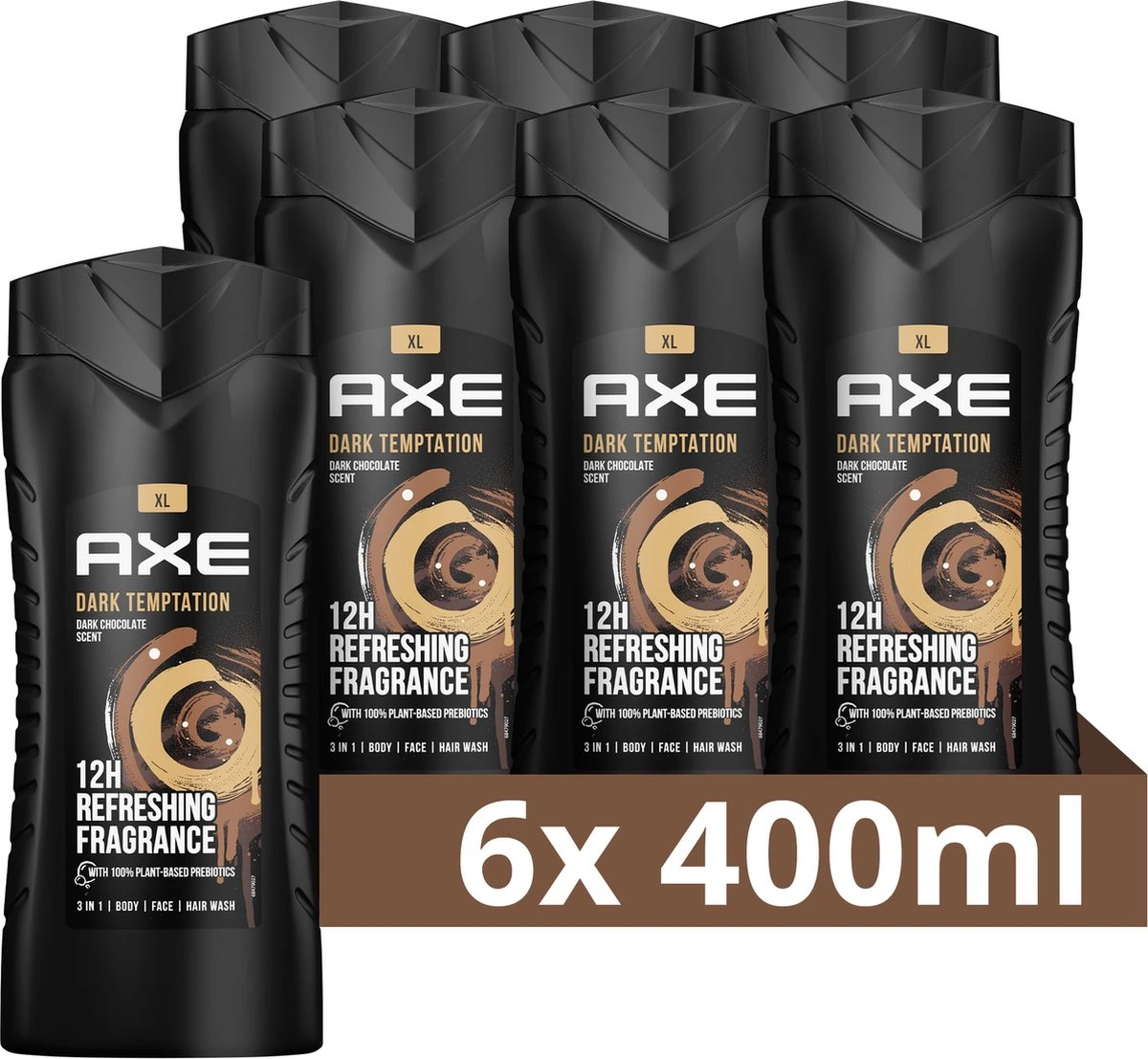 Axe Dark Temptation Douchegel - 6 X 400 Ml - Voordeelverpakking 3 Axe Dark Temptation Douchegel - 6 X 400 Ml - Voordeelverpakking