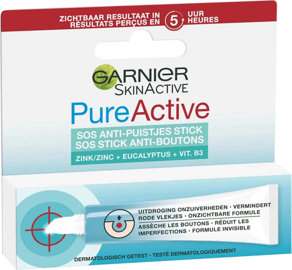 Garnier Skinactive Face SOS Anti-Puistjes Stick - 10 Ml - Tegen Puistjes, Onzuiverheden En Rode Vlekjes 4 Garnier Skinactive Face SOS Anti-Puistjes Stick - 10 Ml - Tegen Puistjes, Onzuiverheden En Rode Vlekjes - Afbeelding 2