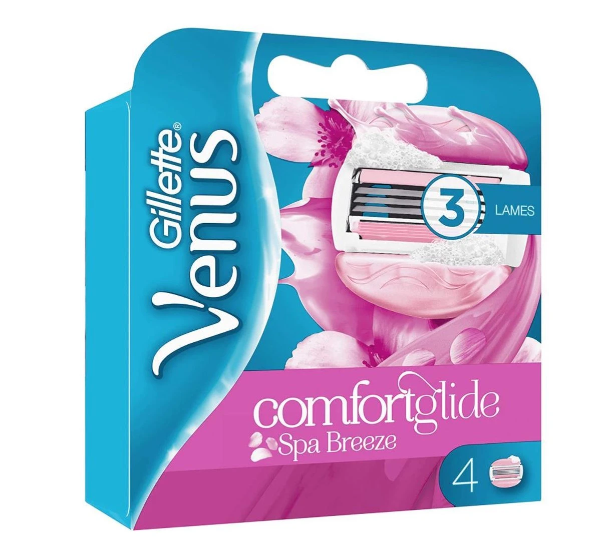 Gillette Venus Breeze Scheermesjes Vrouwen - Comfortglide 4 Stuks - Spa Breeze 3 Gillette Venus Breeze Scheermesjes Vrouwen - Comfortglide 4 Stuks - Spa Breeze