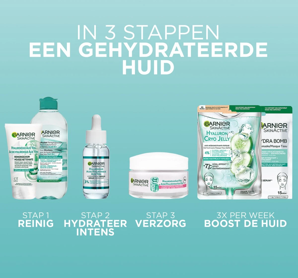 Garnier SkinActive Hyaluronzuur Aloë Vera Gezichtsreinigingsschuim 150 Ml 8 Garnier SkinActive Hyaluronzuur Aloë Vera Gezichtsreinigingsschuim 150 Ml - Afbeelding 6
