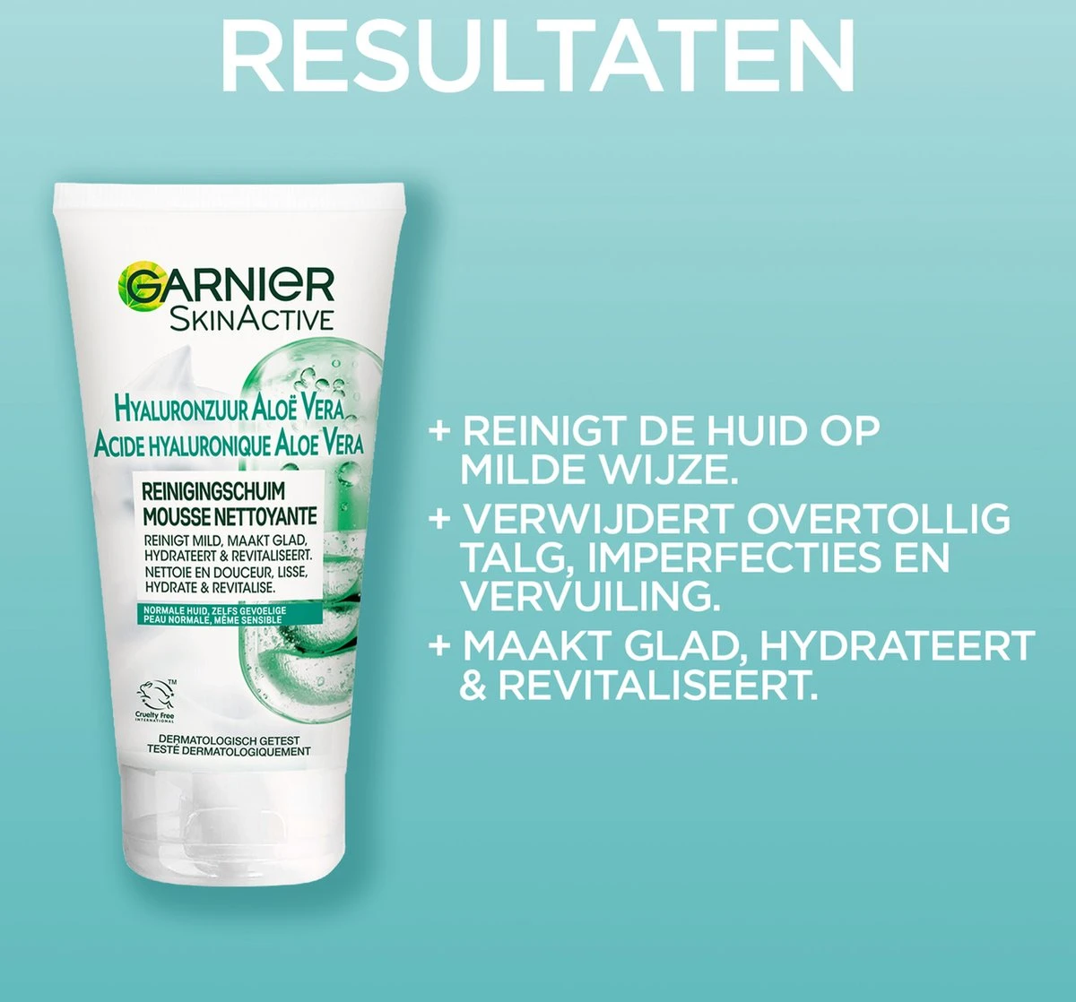 Garnier SkinActive Hyaluronzuur Aloë Vera Gezichtsreinigingsschuim 150 Ml 6 Garnier SkinActive Hyaluronzuur Aloë Vera Gezichtsreinigingsschuim 150 Ml - Afbeelding 4