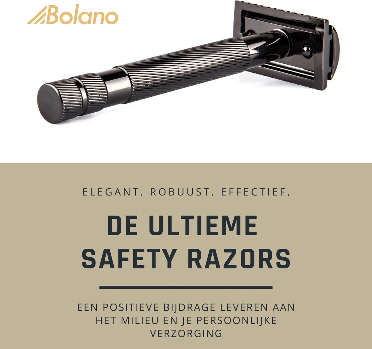 Bolano® Safety Razor Black Metallic + 25 Double Edge Scheermesjes - Klassiek Scheermes Voor Mannen En Vrouwen - Messing 5 Bolano® Safety Razor Black Metallic + 25 Double Edge Scheermesjes - Klassiek Scheermes Voor Mannen En Vrouwen - Messing - Afbeelding 3