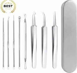 Mee-eters Verwijderen - Blackhead Remover - Puistjes - Professionele Kit - 8 Luxe Puisten Lepels - Mee Eter Lepel Met Een Handig Opbergdoosje