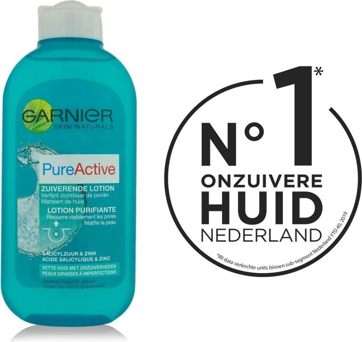 Garnier Skinactive Face Skin Naturals Pure Active - 3 X 200ml - Reinigingslotion 10 Garnier Skinactive Face Skin Naturals Pure Active - 3 X 200ml - Reinigingslotion - Afbeelding 8
