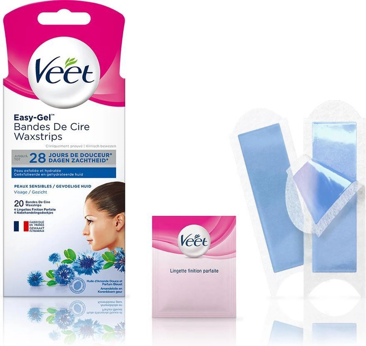 Veet - Easy-Gel Wax - Ontharingsstrips - Gezicht - Gevoelige Huid - 2 X 20 Stuks 7 Veet - Easy-Gel Wax - Ontharingsstrips - Gezicht - Gevoelige Huid - 2 X 20 Stuks - Afbeelding 5