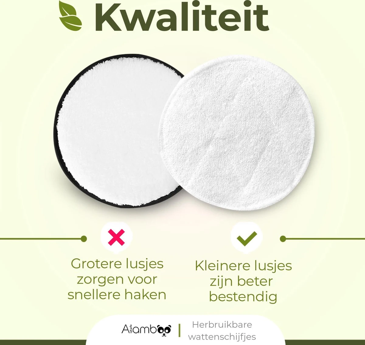 16x Herbruikbare Wattenschijfjes - Wasbare Zachte Wattenschijfjes - Duurzame & Biologische - Inclusief Waszakje 5 16x Herbruikbare Wattenschijfjes - Wasbare Zachte Wattenschijfjes - Duurzame & Biologische - Inclusief Waszakje - Afbeelding 3