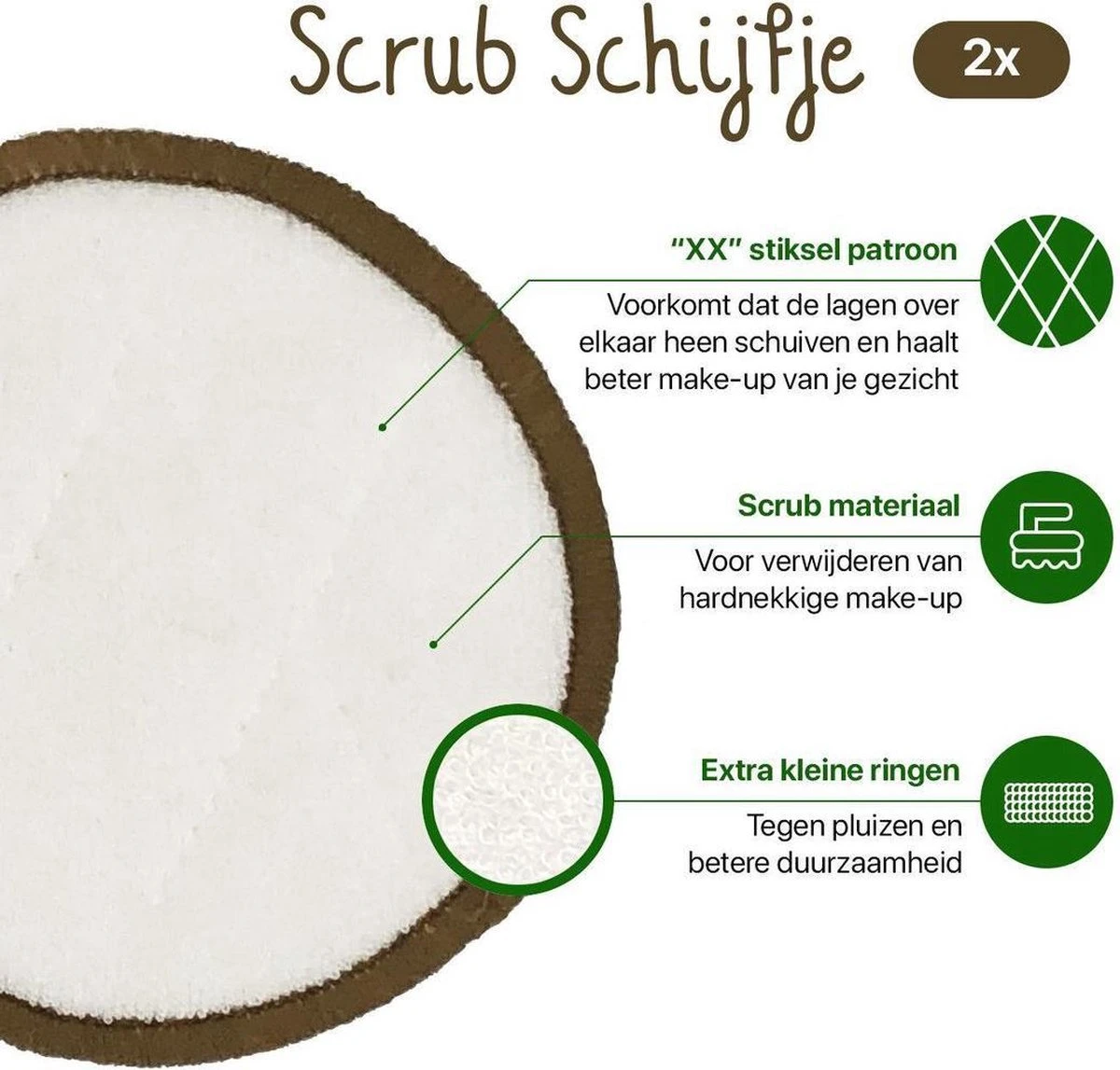Wasbare Wattenschijfjes 10 Bamboe Wattenschijfjes - Herbruikbare Wattenschijfjes - Make Up Pads Zoogcompressen Zero Waste 4 Wasbare Wattenschijfjes 10 Bamboe Wattenschijfjes - Herbruikbare Wattenschijfjes - Make Up Pads Zoogcompressen Zero Waste - Afbeelding 2