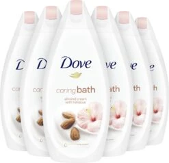 Dove Caring Bath Amandelmelk & Hibiscus Badcrème - 6 X 450 Ml - Voordeelverpakking -Lichaamsverzorging Winkel 1200x1156 6