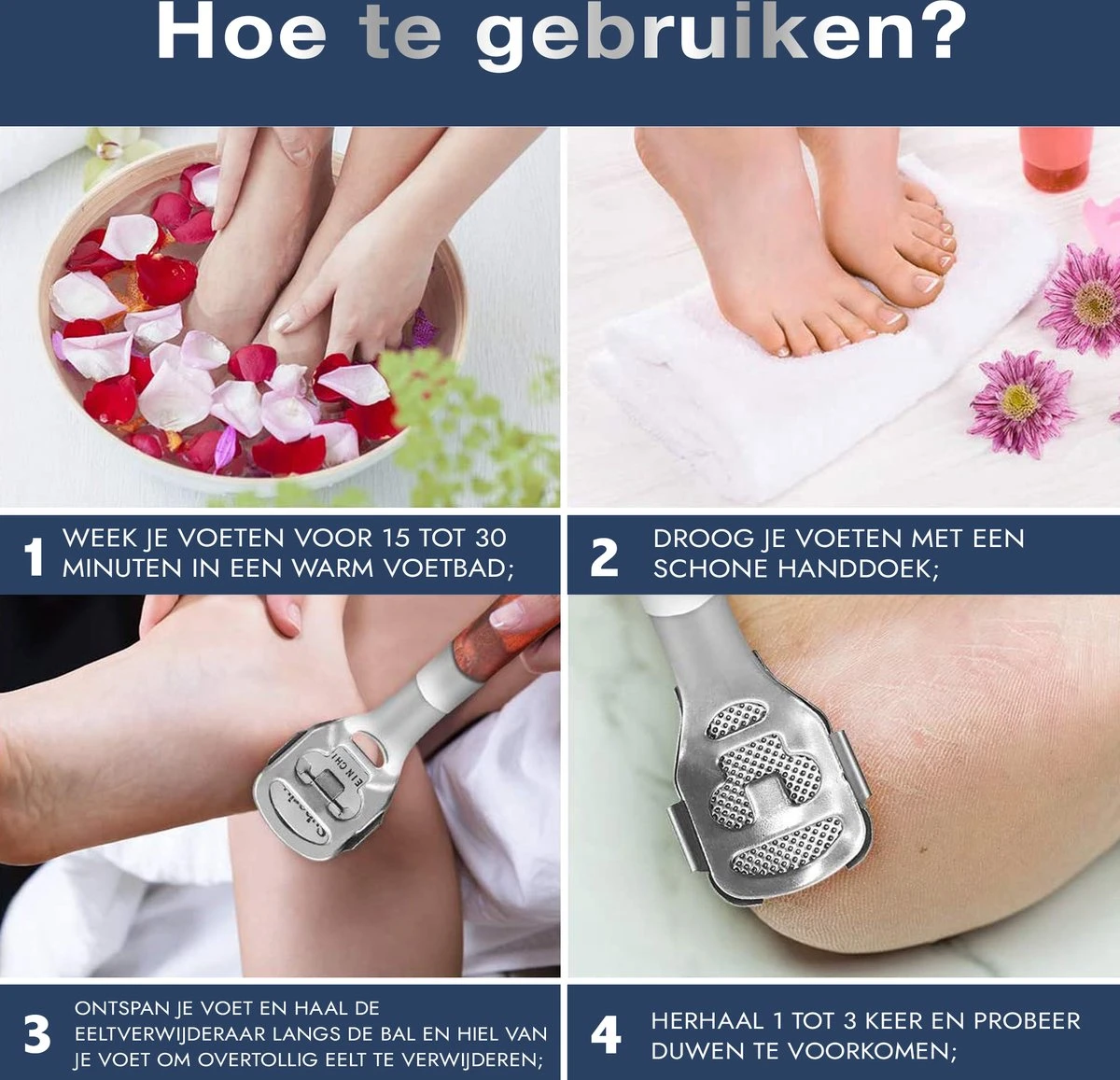 Pedicureset Professioneel - Pedicure Eeltmesjes - Eelt Verwijderaar Pedicure Set - Eeltverwijderaar Voetvijl - Eeltschraper - Eeltschaaf - Eeltrasp 12 Pedicureset Professioneel - Pedicure Eeltmesjes - Eelt Verwijderaar Pedicure Set - Eeltverwijderaar Voetvijl - Eeltschraper - Eeltschaaf - Eeltrasp - Afbeelding 11