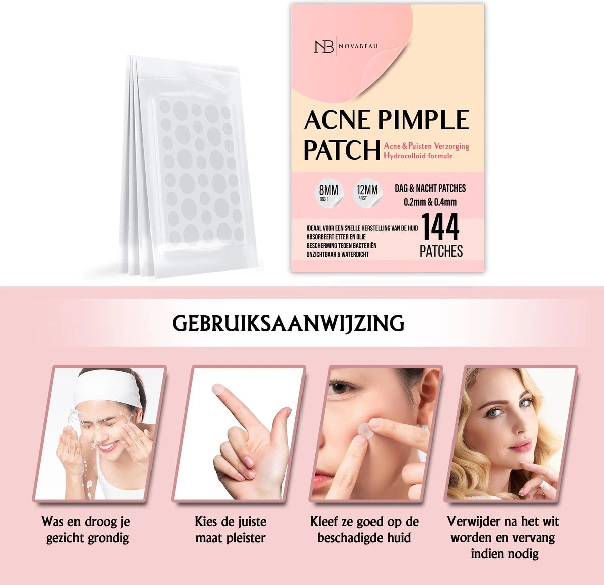 Acne Patches Voor Dag En Nacht - Puisten Verwijderaar - Huidreiniger - 144 Stuks In 2 Formaten - Pukkel Pleister - Pimple Patch Die Onzuiverheden Absorbeert - Acneverzorging 6 Acne Patches Voor Dag En Nacht - Puisten Verwijderaar - Huidreiniger - 144 Stuks In 2 Formaten - Pukkel Pleister - Pimple Patch Die Onzuiverheden Absorbeert - Acneverzorging - Afbeelding 4