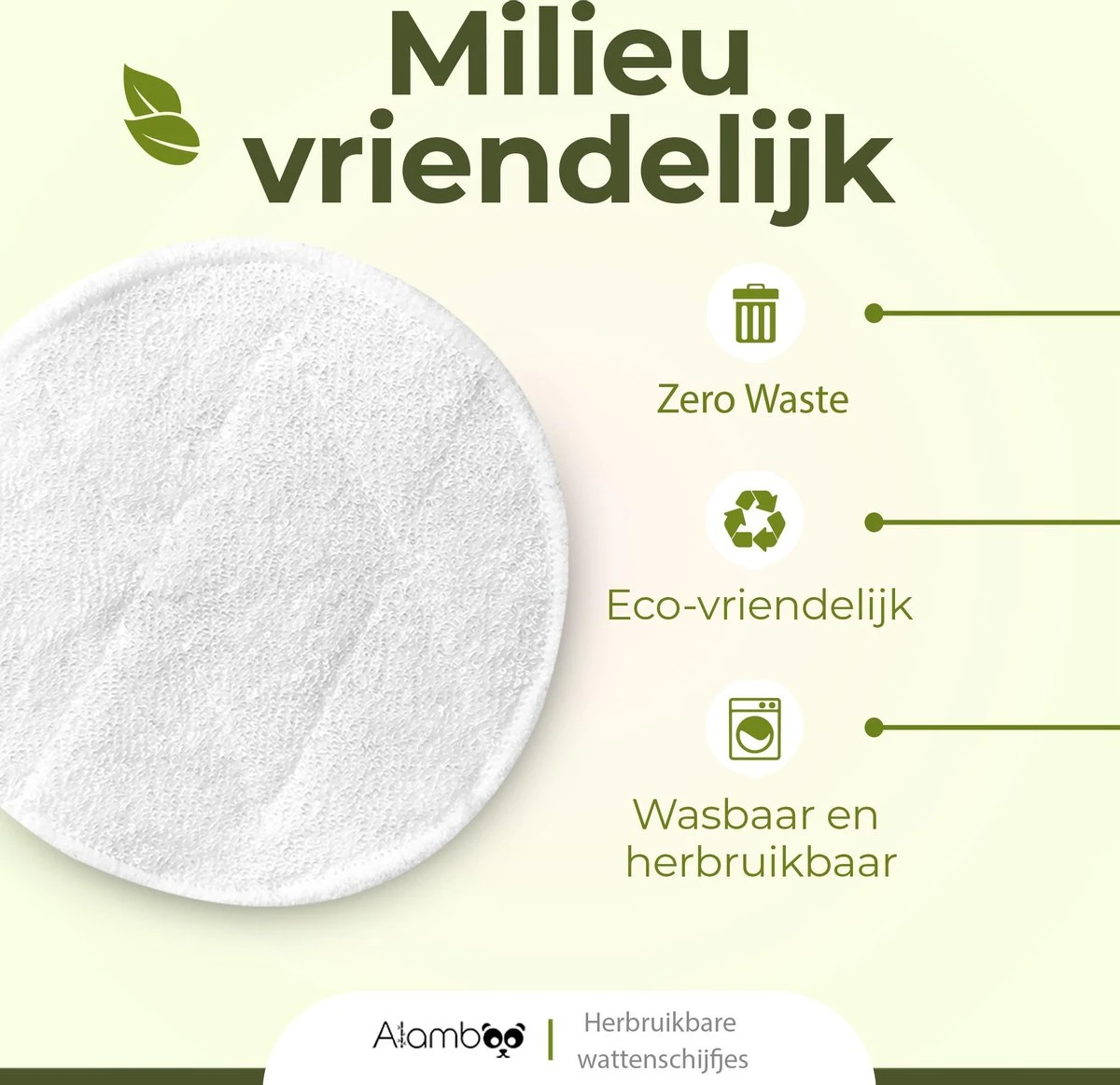 16x Herbruikbare Wattenschijfjes - Wasbare Zachte Wattenschijfjes - Duurzame & Biologische - Inclusief Waszakje 6 16x Herbruikbare Wattenschijfjes - Wasbare Zachte Wattenschijfjes - Duurzame & Biologische - Inclusief Waszakje - Afbeelding 4