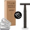 Safety Razor Scheermes + 20 Scheermesjes - Aluminium - Antraciet - Double Blade 2 Safety Razor Scheermes + 20 Scheermesjes - Aluminium - Antraciet - Double Blade -Lichaamsverzorging Winkel 1200x1166 8
