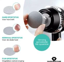 Vulpes BeautyCare® Elektrische Eelt Verwijderaar Pro – Stofzuigfunctie – 3 Snelheden – Inclusief 3 Vijlschijven & Borstel - USB-Oplaadbaar 15 Vulpes BeautyCare® Elektrische Eelt Verwijderaar Pro – Stofzuigfunctie – 3 Snelheden – Inclusief 3 Vijlschijven & Borstel - USB-Oplaadbaar -Lichaamsverzorging Winkel 1200x1167 1