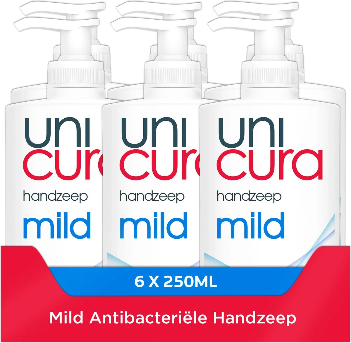 Unicura Mild Antibacteriële Vloeibare Handzeep - 6 X 250 Ml - Voordeelverpakking 3 Unicura Mild Antibacteriële Vloeibare Handzeep - 6 X 250 Ml - Voordeelverpakking