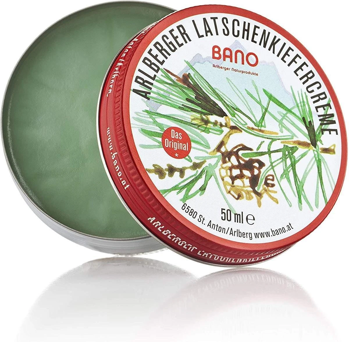 Bano Latschenkiefer | Originele Latschenkiefer Zalf | Bruiningsolie | Mountain Pine | Latschenkiefer Salbe | Skilerarenvet |Tiroler Latschenkiefer | Arlberger Latschenkiefer | 50 Ml | Creme 5 Bano Latschenkiefer | Originele Latschenkiefer Zalf | Bruiningsolie | Mountain Pine | Latschenkiefer Salbe | Skilerarenvet |Tiroler Latschenkiefer | Arlberger Latschenkiefer | 50 Ml | Creme - Afbeelding 3