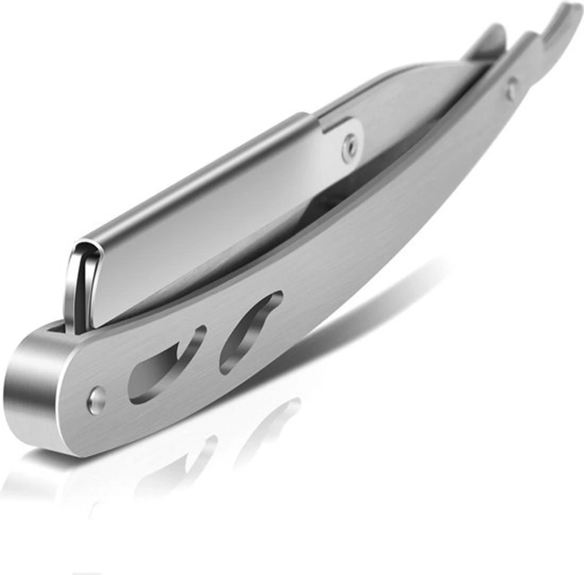 Rvs Scheermes Mannen Inclusief 100 Derby Premium Scheermesjes - Barbiersmes - Shavette - Kappers Mes - Klassiek Open Scheermes - Klapmes - Huismerk Shopgelijk 6 Rvs Scheermes Mannen Inclusief 100 Derby Premium Scheermesjes - Barbiersmes - Shavette - Kappers Mes - Klassiek Open Scheermes - Klapmes - Huismerk Shopgelijk - Afbeelding 4