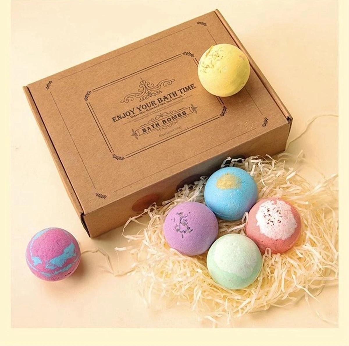 Nixnix - Bath Bombs 12 Stuks - Bruisballen Voor In Bad - 12 Etherische Aroma Bad Bommen - Giftset - Cadeau - 60g Per Stuk - Bruis Ballen Bad - Badballen 4 Nixnix - Bath Bombs 12 Stuks - Bruisballen Voor In Bad - 12 Etherische Aroma Bad Bommen - Giftset - Cadeau - 60g Per Stuk - Bruis Ballen Bad - Badballen - Afbeelding 2