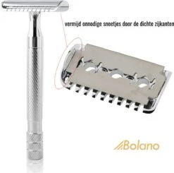Bolano® Safety Razor Set Zilver + 30 Double Edge Scheermesjes + Houder - Klassiek Scheermes Voor Mannen En Vrouwen - Messing -Lichaamsverzorging Winkel 1200x1191 8