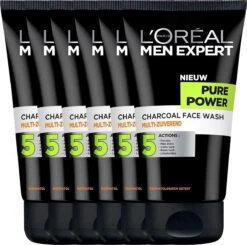 L’Oréal Paris Men Expert Pure Charcoal Gezichtsreiniging - 6 X 100 Ml - Voordeelverpakking -Lichaamsverzorging Winkel 1200x1192 2
