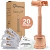 Bamboozy Safety Razor RVS Vlinder + Houder + 20 Scheermesjes Rose Gold Goud Voor Vrouwen Dames Mannen Double Edge Zero Waste Duurzaam Scheren -Lichaamsverzorging Winkel 1200x1193 12
