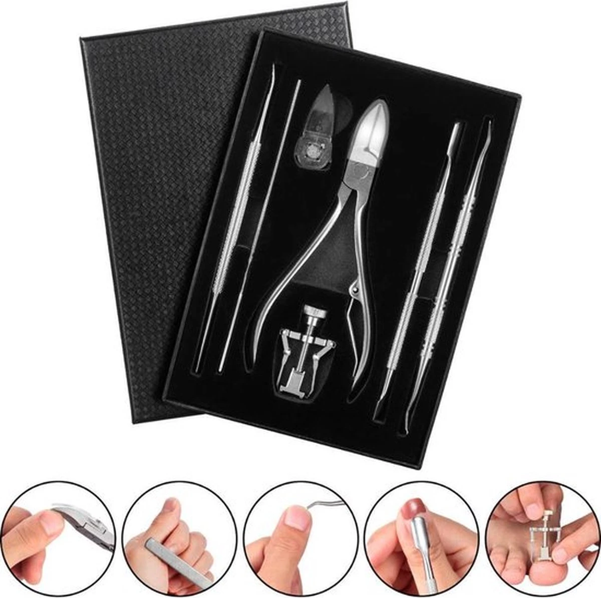Merkloos Pedicure Set 7-Delig - Nagelverzorging - Starterset - Ingegroeide Teennagel - Nagelknipper 11 Merkloos Pedicure Set 7-Delig - Nagelverzorging - Starterset - Ingegroeide Teennagel - Nagelknipper - Afbeelding 9