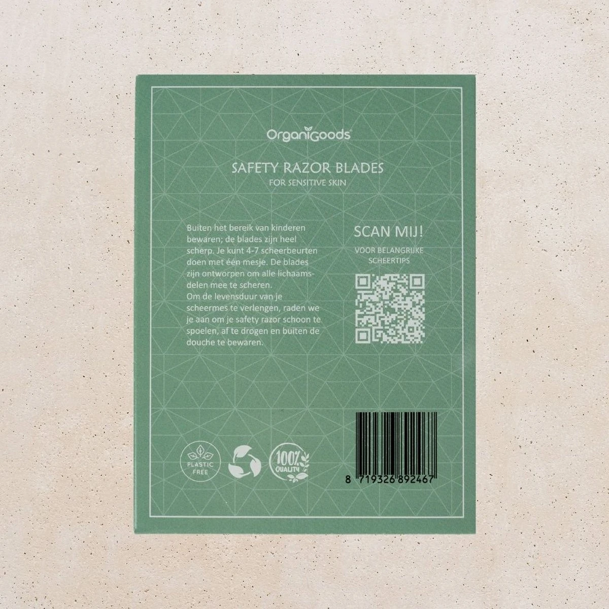 OrganiGoods Safety Razor Blades - 50 Stuks - Mesjes - Platinum Scheermesjes - Navulling Mesjes - Alle Lichaamsdelen - Double Edge Blade Scheermes - Zero Waste 10 OrganiGoods Safety Razor Blades - 50 Stuks - Mesjes - Platinum Scheermesjes - Navulling Mesjes - Alle Lichaamsdelen - Double Edge Blade Scheermes - Zero Waste - Afbeelding 8