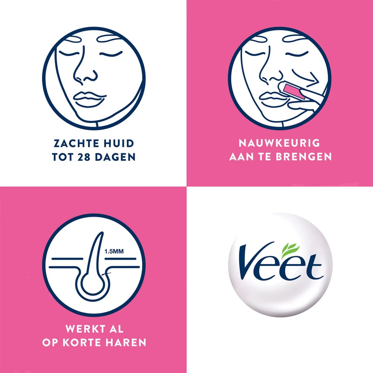 Veet - Ontharingsstrips - Gezicht - Gevoelige Huid - 20 Stuks 9 Veet - Ontharingsstrips - Gezicht - Gevoelige Huid - 20 Stuks - Afbeelding 7