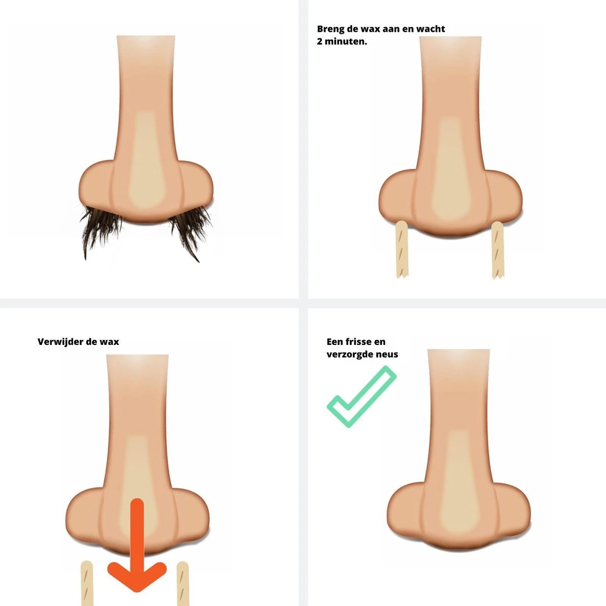 Neus Ontharing - Complete Set - Wax Stick - Pijnvrii 6 Neus Ontharing - Complete Set - Wax Stick - Pijnvrii - Afbeelding 4