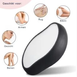 Merkloos Crystal Hair Removal Zwart - Crystal Hair Eraser - Epilator - Kristalpad - Ontharing - Pijnloos - Haarverwijderaar -Lichaamsverzorging Winkel 1200x1200 1084