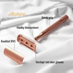 Bolano® Safety Razor Set Rose Gold + 30 Double Edge Scheermesjes + Houder - Klassiek Scheermes Voor Mannen En Vrouwen - D663 18 Bolano® Safety Razor Set Rose Gold + 30 Double Edge Scheermesjes + Houder - Klassiek Scheermes Voor Mannen En Vrouwen - D663 -Lichaamsverzorging Winkel 1200x1200 1120