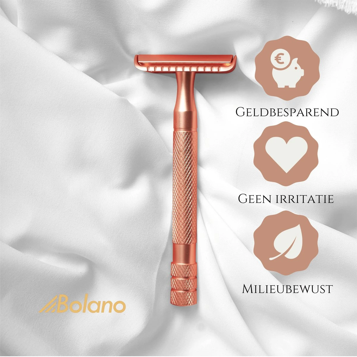 Bolano® Safety Razor Set Rose Gold + 30 Double Edge Scheermesjes + Houder - Klassiek Scheermes Voor Mannen En Vrouwen - D663 7 Bolano® Safety Razor Set Rose Gold + 30 Double Edge Scheermesjes + Houder - Klassiek Scheermes Voor Mannen En Vrouwen - D663 - Afbeelding 5