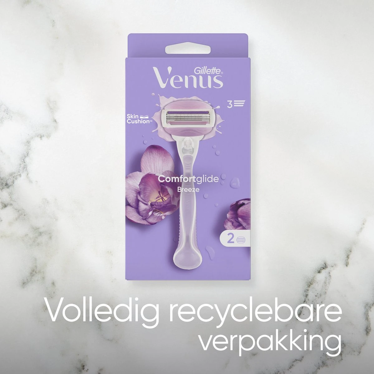 Gillette Venus Comfortglide Breeze - 1 Handvat - 2 Scheermesjes 13 Gillette Venus Comfortglide Breeze - 1 Handvat - 2 Scheermesjes - Afbeelding 11