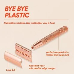 Gutfeeling© - Zero Waste Safety Razor +10 Scheermesjes - Rose Gold Scheermes Voor Vrouwen - Venus - Oksels - Benen -Lichaamsverzorging Winkel 1200x1200 1255