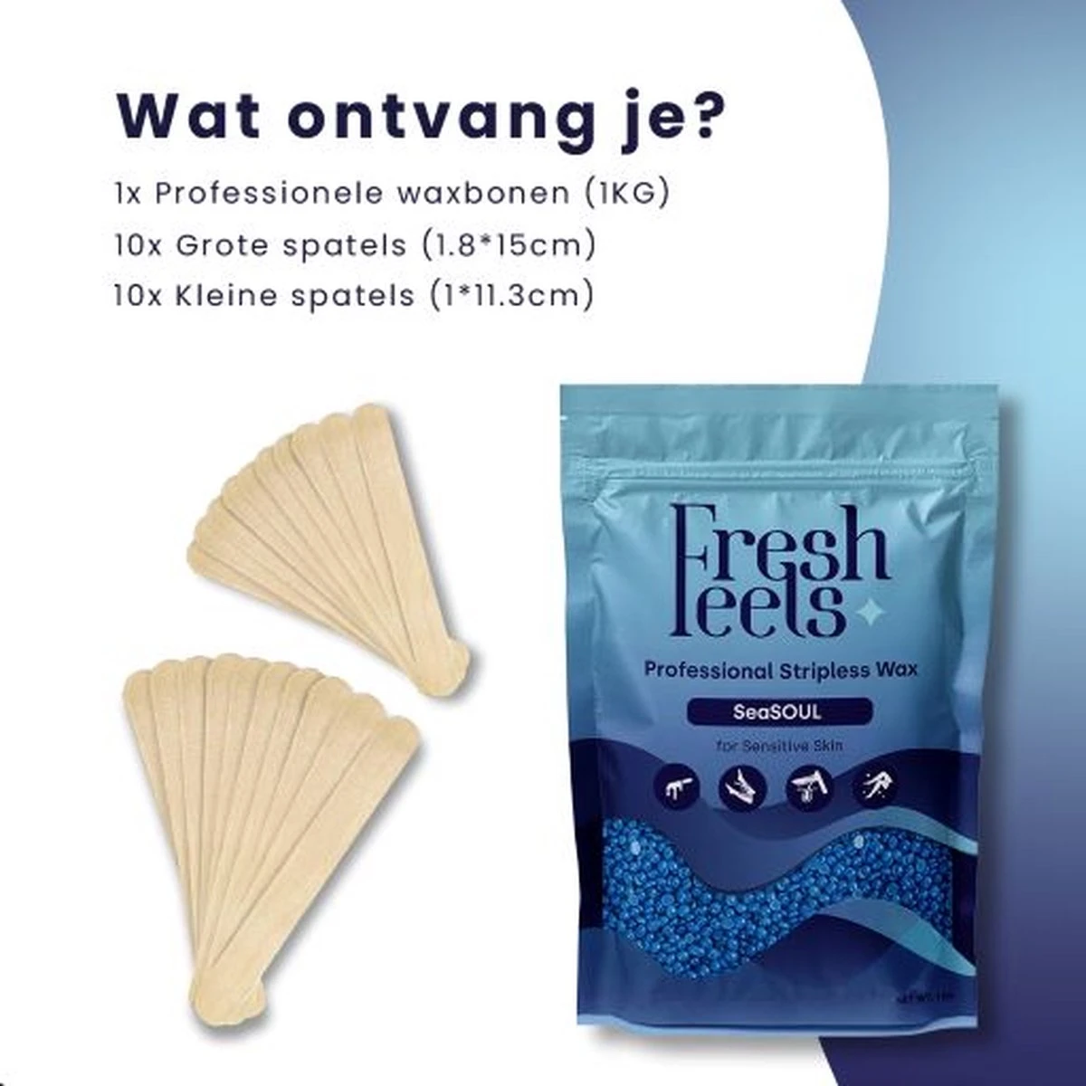 Freshfeels® Hard Wax Beans - Incl. 20x Wax Spatels - 1 KG - Voor Lichaam & Gezicht - Wax Parels - Wax Bonen - Wax Korrels - Voor Gevoelige Huid - Fijn/Grof Haar - Brazilian Hard Wax - Aqua Blauw 10 Freshfeels® Hard Wax Beans - Incl. 20x Wax Spatels - 1 KG - Voor Lichaam & Gezicht - Wax Parels - Wax Bonen - Wax Korrels - Voor Gevoelige Huid - Fijn/Grof Haar - Brazilian Hard Wax - Aqua Blauw - Afbeelding 8