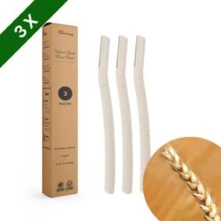 Bamboozy Dermaplaning 3x Wenkbrauw Scheermesje Mesje Van Tarwestro - Scheermes Gezicht Intieme Streek - Wenkbrauw Trimmer Epileren Eyebrow Razor