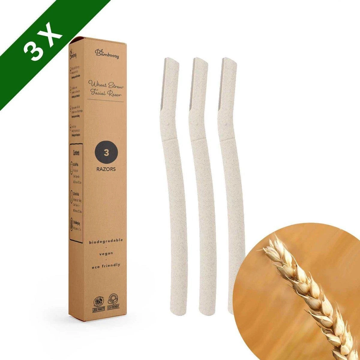 Bamboozy Dermaplaning 3x Wenkbrauw Scheermesje Mesje Van Tarwestro - Scheermes Gezicht Intieme Streek - Wenkbrauw Trimmer Epileren Eyebrow Razor 3 Bamboozy Dermaplaning 3x Wenkbrauw Scheermesje Mesje Van Tarwestro - Scheermes Gezicht Intieme Streek - Wenkbrauw Trimmer Epileren Eyebrow Razor