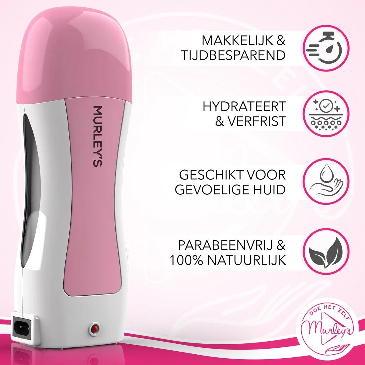 MURLEY'S Wax Apparaat Roll-On Honing Wax Ontharing Set Met 5x Cartridges + Before En After Sprays + 100 Strips- Voor Lichaam En Gezicht - Zwart 5 MURLEY'S Wax Apparaat Roll-On Honing Wax Ontharing Set Met 5x Cartridges + Before En After Sprays + 100 Strips- Voor Lichaam En Gezicht - Zwart - Afbeelding 3