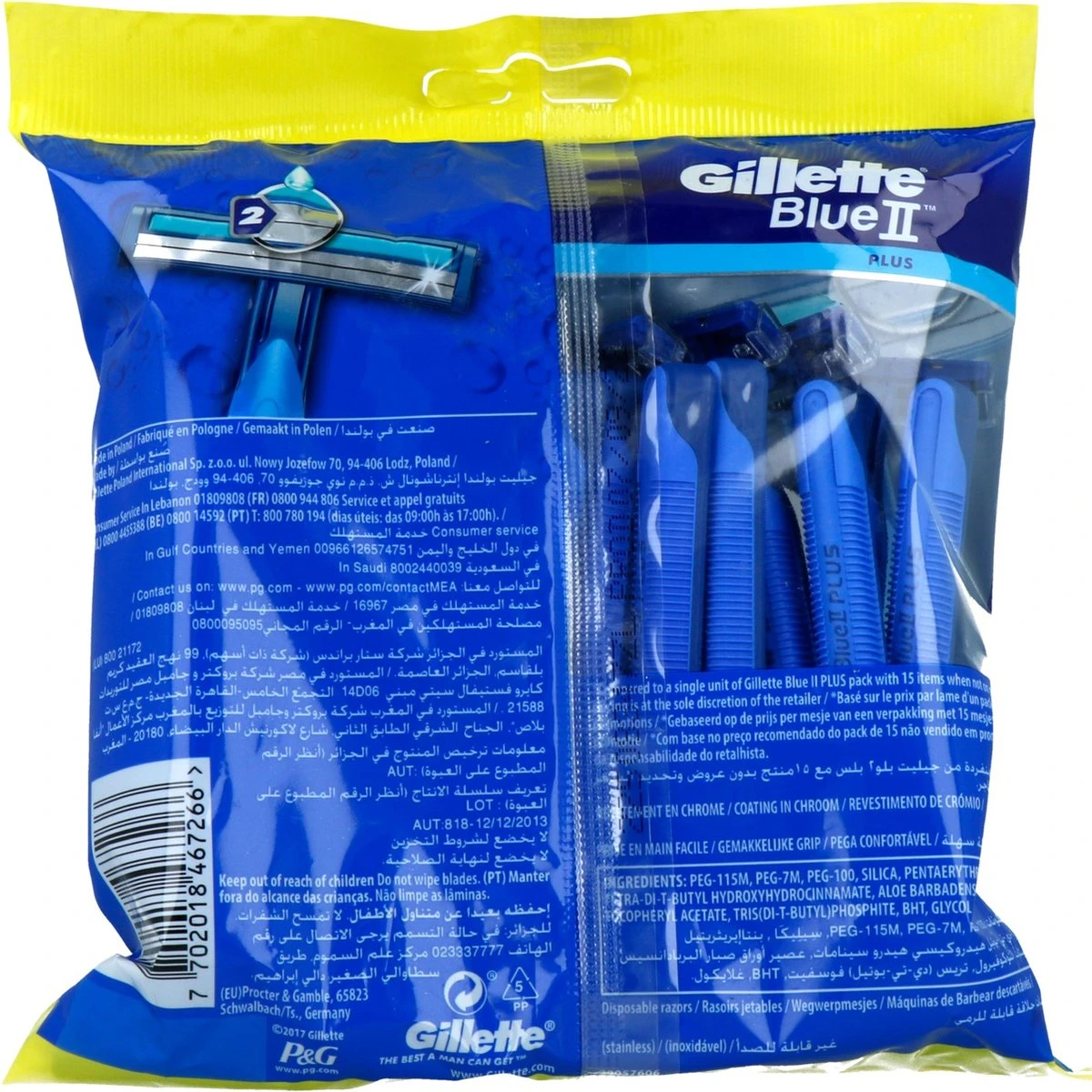 Gillette® Gillette BlueII Plus Wegwerpmesjes Mannen - 20 Stuks 12 Gillette® Gillette BlueII Plus Wegwerpmesjes Mannen - 20 Stuks - Afbeelding 10