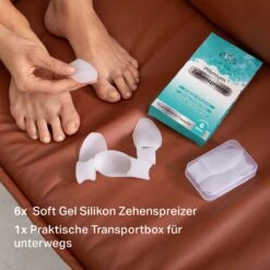 PURAVA® [6x] Hallux Valgus Teen Spreider - Inclusief Hygiënische Transportbox - Optimaal Comfort - BPA Vrij - Universele Maat -Lichaamsverzorging Winkel 1200x1200 138