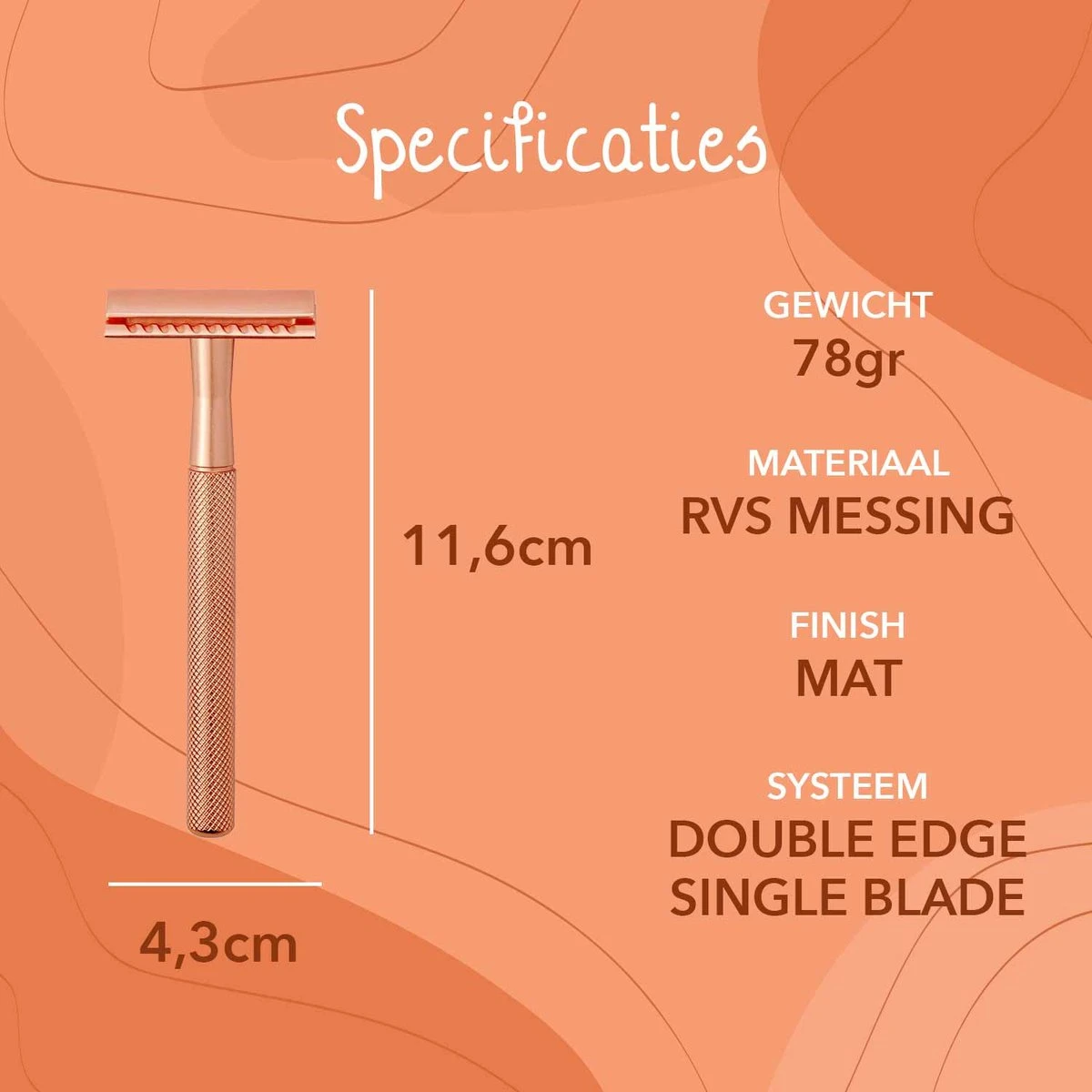 Bamboozy Safety Razor RVS Vlinder + Houder + 20 Scheermesjes Rose Gold Goud Voor Vrouwen Dames Mannen Double Edge Zero Waste Duurzaam Scheren 17 Bamboozy Safety Razor RVS Vlinder + Houder + 20 Scheermesjes Rose Gold Goud Voor Vrouwen Dames Mannen Double Edge Zero Waste Duurzaam Scheren - Afbeelding 15
