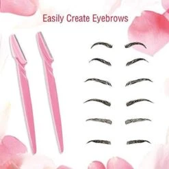 Tinkeke Premium Wenkbrauwen Scheermesjes - Haar Mesje - Set - 12 Stuks -14.5x3.8cm -Wenkbrauw Trimmer - Elektrische Scheerapparaat - Pijnloos Gezichtshaar Verwijderen - Haar Epilator - Wit Od Roze® -Lichaamsverzorging Winkel 1200x1200 1612