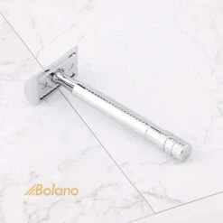 Bolano® Safety Razor Set Zilver + 30 Double Edge Scheermesjes + Houder - Klassiek Scheermes Voor Mannen En Vrouwen - Messing -Lichaamsverzorging Winkel 1200x1200 1645