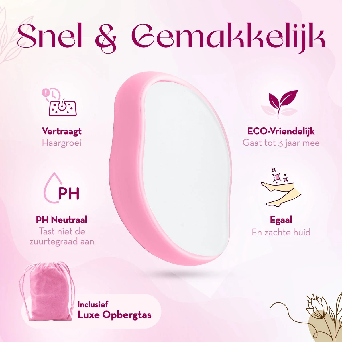 Agellic® Crystal Hair Removal – Hair Remover – Crystal Hair Remover – TikTok – Scrubi – Pijnloze Epilator – Scrubbi – Kristalpad – Haarverwijderaar Voor Vrouwen – Crystal Hair Eraser – Roze 6 Agellic® Crystal Hair Removal – Hair Remover – Crystal Hair Remover – TikTok – Scrubi – Pijnloze Epilator – Scrubbi – Kristalpad – Haarverwijderaar Voor Vrouwen – Crystal Hair Eraser – Roze - Afbeelding 4