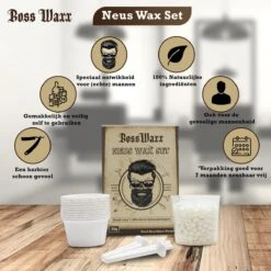 BossWax - Neusontharing Set - Nose Wax Kit - Neuswax - Ontharingswax - 7 Maanden Neusvrij - Speciaal Voor Mannen -Lichaamsverzorging Winkel 1200x1200 1708