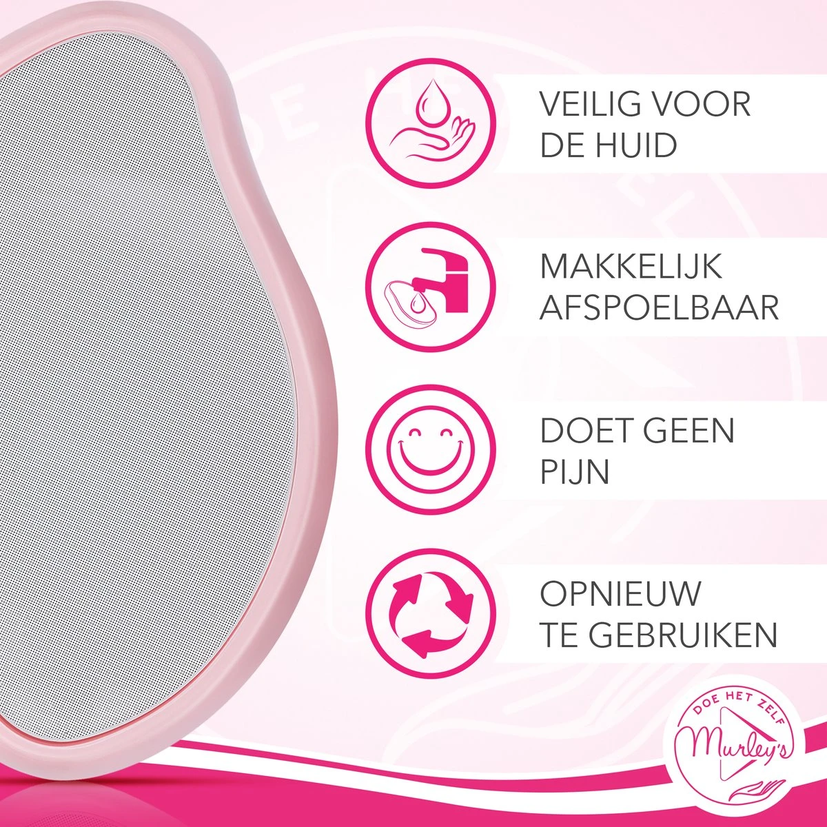 MURLEY’S Crystal Hair Removal - Krystal Remover - Haarverwijderaar - Epilator - Pijnloze, Veilige & Langdurige Ontharing ROZE 6 MURLEY’S Crystal Hair Removal - Krystal Remover - Haarverwijderaar - Epilator - Pijnloze, Veilige & Langdurige Ontharing ROZE - Afbeelding 4
