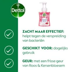 Dettol - Handzeep - Zachte Mousse - Antibacterieel - Roos & Kersenbloesem - 6 X 250 Ml -Lichaamsverzorging Winkel 1200x1200 192
