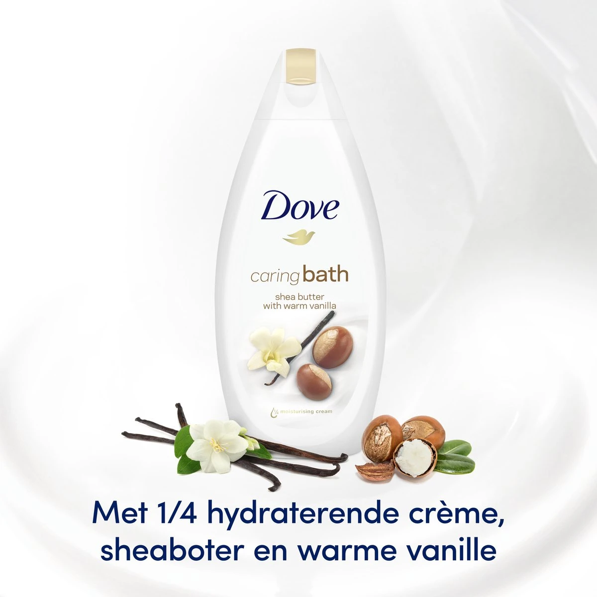 Dove Caring Bath Sheaboter & Vanille Badcrème - 6 X 450 Ml - Voordeelverpakking 6 Dove Caring Bath Sheaboter & Vanille Badcrème - 6 X 450 Ml - Voordeelverpakking - Afbeelding 4