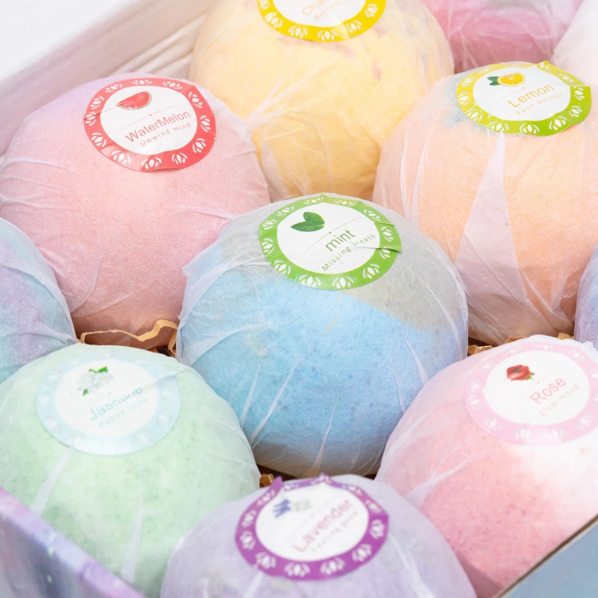 Bruisballen - Bruisballen Voor Bad - Kind - 12 Stuks - XXL Formaat - 12 Verschillende Geuren - 100 Gram 11 Bruisballen - Bruisballen Voor Bad - Kind - 12 Stuks - XXL Formaat - 12 Verschillende Geuren - 100 Gram - Afbeelding 9