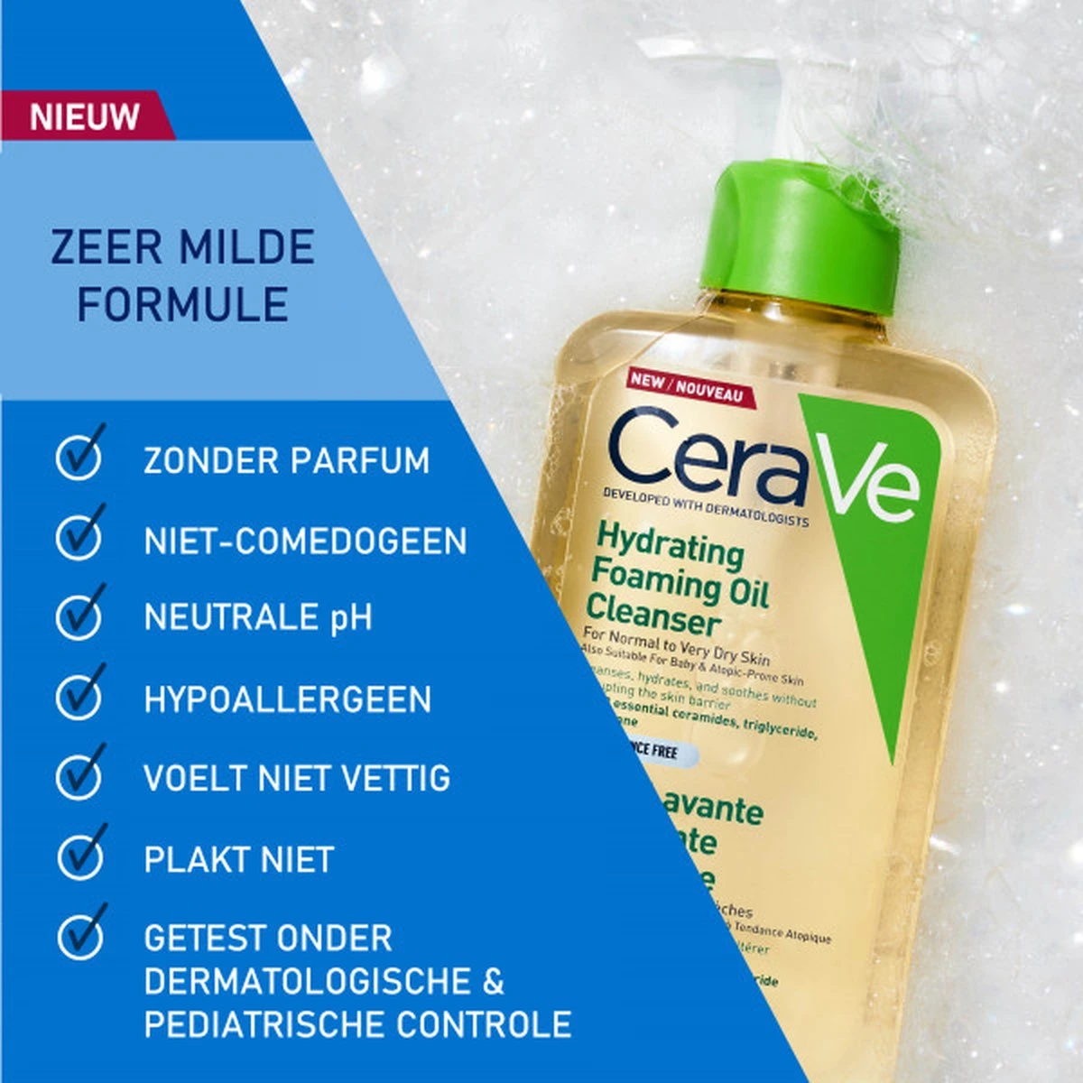 CeraVe - Hydrating Foaming Oil Cleanser - Voor Normale Tot Droge Huid - 236ml 8 CeraVe - Hydrating Foaming Oil Cleanser - Voor Normale Tot Droge Huid - 236ml - Afbeelding 6