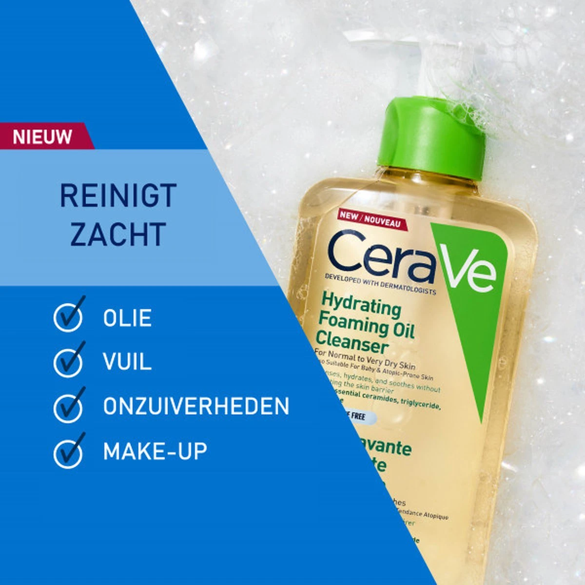 CeraVe - Hydrating Foaming Oil Cleanser - Voor Normale Tot Droge Huid - 236ml 9 CeraVe - Hydrating Foaming Oil Cleanser - Voor Normale Tot Droge Huid - 236ml - Afbeelding 7